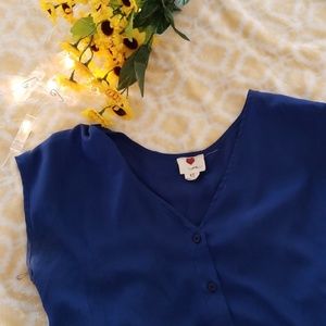 Blue Tie Button Up